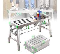 MRBVAOXVD Stainless Steel Scaffold Stainless Steel ，Sgabello Della Scala Della Torre Dell'Impalluto Pieghevole Multiuso,Piattaforma Di Lavoro Portatile,Attrezzaturer Passi Dell'Impalluto (200Cm / 6.5F