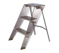 MRBVAOXVD Tabouret Pliant En Acrylà 3 Étapes Pour Adultes Chaise D'Échelle Ens Portable Avec Support de Fleurs Et Accessoires Photo Transparent/Br