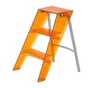 MRBVAOXVD Tabouret Pliant En Acrylà 3 Étapes Pour Adultes Chaise D'Échelle Ens Portable Avec Support de Fleurs Et Accessoires Photo Transparent/Orae