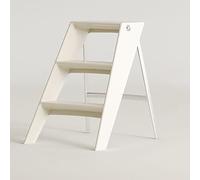 MRBVAOXVD Tabouret Pliant En Acrylà 3 Étapes Pour Adultes Chaise D'Échelle Portable Pour Le Bord de Lit/Gnoire/Blanc Laitier