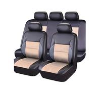 MRBVHGPKUT Cuscino seggiolino auto Per Chevrolet Per Spark Coprisedili In Pelle Universali Auto(5 Pieces Beige)