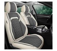 MRBVHGPKUT Cuscino seggiolino auto Per VW Per Jetta Per Polo 9N Berlina 6R Per Touareg Per Passat B5 B6 B8 Per Golf 7 Per Tiguan Lino Coprisedile Auto(Beige Grey Front)