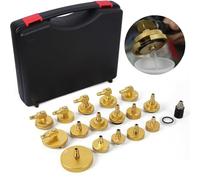 MRCARTOOL 17PCS Set di Adattatori per Spurgo Freni Auto con 16 Spurghi e 1 Attacco Rapido, Set di Strumenti per Lo Spurgo del Silindro Maestro per la Maggior Parte dei Veicoli