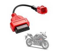 MRCARTOOL Cavo diagnostico OBD2 OBDII Generation IV 6P per tester moto EUROV 6 poli su 16 pin compatibile con EUROV con moto Honda