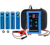 MRCARTOOL Tester per Iniettori di Carburante per Auto da 12V, Tester per Iniettori EFI GDI, 4 Adattatori e 8 modalità di Impulso, Tester di Pressione dell'iniettore del Carburante del Veicolo