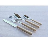 MRcasalinghi Set Posate Colorate ACCIAO Inox Manico in ABS Colore Avorio