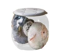 Mrchrogge Footstool trasparente con spazio di archivio, pouf arrotondato imbottito per salotto o balcone, design sgabello ammaccabile resistente alle intemperie, pouf piede per bambini e adulti (Grau)