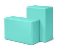 Mrchrogge Set di blocchi da yoga - Confezione da 2 Blocchi in EVA ad alta densità per lo yoga e l'allenamento. (Verde)