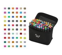 Mrchrogge Set di Pennarelli Doppia Faccia, Pennarelli Impermeabili con Punta Fina e Larga, Evidenziatori Neon per Bambini, Scuola, Fai da Te, Scrapbooking, Arte (60 Farben)