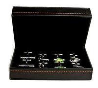 MRCUFF Costruzione Builder Tools Saw Level, 4 Paio di Gemelli in Confezione Regalo e Panno