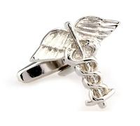 MRCUFF Doctor MD RN Emt paio gemelli in scatola regalo e panno e Metallo rodiato, cod. mrcuff1013vr