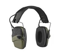 MRDEER Cuffie Poligono Tiro Elettroniche Ancuffie Antirumore, Fascia Morbida Regolabile, Protezione dell'Udito Regolabile, Amplificazione Del Suono, Ideale per il Tiro e la Caccia (verde)