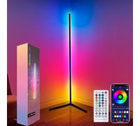 MRDEER Lampada da Terra LED,155CM, RGB Piantana Dimmerabile con APP e Telecomando, Musica Sincronizzazione, Smart Lampade da Terra Salotto, Piantana LED per Soggiornoe Camera da Letto