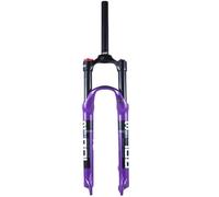 MREGLHUI Forcella Ammortizzata MTB,Lega di Alluminio,Ammortizzatore Ad Aria Compressa,Forcella Anteriore per Mountain Bike XC,Escursione 100 Mm,QR 9 Mm,Tubo Dritto 28,6 Mm,Blocco Manuale,Viola,27.5in