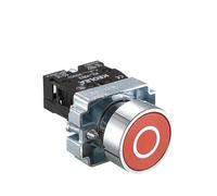 MREVTWNLE 1 Pezzo Interruttore A Pulsante Auto-Ripristinante Piccolo Fungo Testa di Emergenza Stop 22mm Manopola Avvio Chiave Inching Alimentazione XB2-BG21 XB2-BA31 XB2-BS54(Xb2-ba4322)