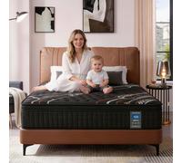 MRH Nuovo da 10 pollici (25 cm), 90/140/160/180 cm, Memory Foam con Nucleo a Molla, Media Morbidezza, a Tutte le Età