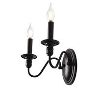 MRHYSWD Applique Da Parete Interno Moderno Vintage Industrial, 2 Luce Specchio Bagno, Lampada Da Parete Interni Camera Da Letto Comodino, E27 (Lampadina Non Inclusa)