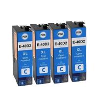 MRHZKE 4pcs 1Set T40D1 T40D2 T40D3 T40D4 T40D Cartuccia di inchiostro compatibile Set per SC T3100 SC T5100 SC SERIE SERIE SERIE Funziona con modelli SureColor(4pcs Cyan)