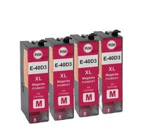 MRHZKE 4pcs 1Set T40D1 T40D2 T40D3 T40D4 T40D Cartuccia di inchiostro compatibile Set per SC T3100 SC T5100 SC SERIE SERIE SERIE Funziona con modelli SureColor(4pcs Magenta)