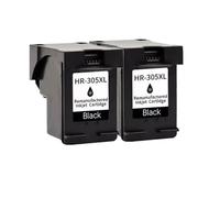 MRHZKE Cartuccia a inchiostro 305xl compatibile con deskjet 2710 2730 2720 4110 4120 4130 4134 2320 6020 6022 6030 6032 stampanti e altri modelli con cartucce da 305xl(2 Black)