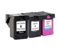 MRHZKE Cartuccia a inchiostro 305xl compatibile con deskjet 2710 2730 2720 4110 4120 4130 4134 2320 6020 6022 6030 6032 stampanti e altri modelli con cartucce da 305xl(2Black 1Color)