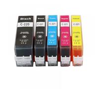 MRHZKE Cartuccia a inchiostro a 5 colori set per PGI-220 CLI-221 Compatibile con IP3600 IP4600 IP4700 MX860 MX870 MP550 MP560(1SET 5PK)