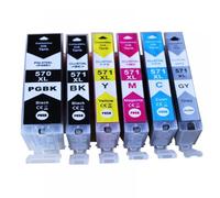 MRHZKE COAAP 6 cartucce di inchiostro per TS9055 S9050 PGI-570 CLI-571 BK CLI-571 BK/C/M/Y/GY