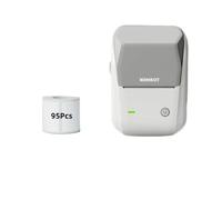MRHZKE Portable B1 Etichetta inglese Stampante Dispositivo termico portatile per adesivi di codice QR a barre Compatibili con rotoli di carta a colori standard(Gy 50x80 3 Rolls)