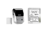MRHZKE Portable B1 Etichetta inglese Stampante Dispositivo termico portatile per adesivi di codice QR a barre Compatibili con rotoli di carta a colori standard(Sr 40x30 3 Rolls)