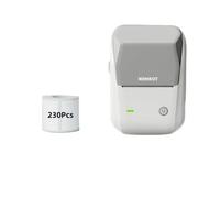 MRHZKE Portable B1 Etichetta inglese Stampante Dispositivo termico portatile per adesivi di codice QR a barre Compatibili con rotoli di carta a colori standard(Gy 50x30 3 Rolls)