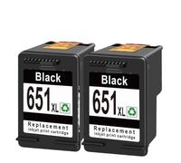 MRHZKE Sostituzione della cartuccia a inchiostro Compatibile con OfficeJet 202 202C 252 252C e Deskjet Advantage Ink 5575 5645 Stampanti 651 CARTOUCHE Alternativa(Hp 651xl 2bk)