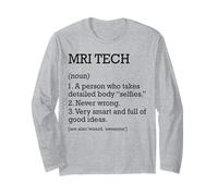 MRI Tech Definizione del Lavoro Tecnologo MRI Personalizzato Divertente Maglia a Manica