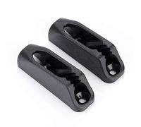 Mrisata Accessori per la Pesca in Kayak con Corda 5 × 4 × 2 Paia Fibbia per Corda in Plastica Nera Durevole per Kayak Canoe Barche a Remi