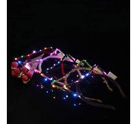 Mrisata Cerchietti con Orecchie da Gatto a LED, Cerchietti Luminosi Che Cambiano Colore per Adulti e Bambini, con Batteria Integrata per Feste, Concerti, Festival e Halloween. (casuale)