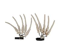 Mrisata Mano Scheletro di Halloween, Artiglio Osseo Articolato da 11 | Materiale ABS, Durevole e Riutilizzabile, per Casa Stregata, Feste, Costumi, Decorazioni Gotiche