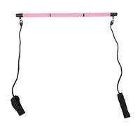 Mrisata PILATES BAR 3 Parziale Fitness Pugnalata Yoga Pugnalata a Tentazione di Allenamento per la Palestra per Casa per Casa e Uffici in Schiuma di Tubo D'acciaio da 35 Pollici da 35 (Rosa)