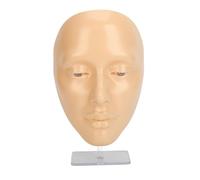 Mrisata Pratica di Trucco Viso 5D Riutilizzabile in Silicone per Trucco Completo, Tavola per Manichino con Occhi Staccabili per Truccatori Emergenti, Principianti, Principianti del (Bianco)