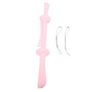 Mrisata Rullo di Massaggio Muscolare, Scooter Muscolare Piegabile, Manico TPR Morbido, Rullo di Massaggio Non Slip con una Maniglia Lunga per Gambe e Braccia, Rosa, 50 Cm