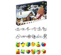 Mrisata Set di Puzzle per Cervello da 24 Giorni con Calendario (C) | Fibbie per Puzzle in Plastica e Metallo, Imbottiture per Calze per Bomboniere, Allenamento per la Concentrazione per