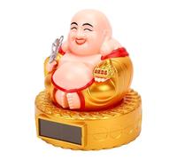 Mrisata Statuetta Solare Maitreya Che Ride, Ornamento, Risparmio Energetico, Feng Shui, Ricchezza, Portafortuna, Regalo per L'home Office
