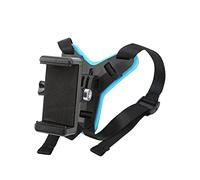 Mrisata Supporto per Casco da Motociclista, Staffa Universale Antiscivolo con Clip per Telefono per Fotocamera Sportiva, Compatibile con Telefono Cellulare Largo 6-8,6 Cm (Blu)