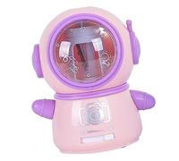 Mrisata Temperamatite Spaceman Simpatico Cartone Animato Temperamatite Elettrico Flessibile Sicuro per Aula Casa Portatile USB Alimentato a Batteria in Acciaio Inossidabile di Pla (Rosa)