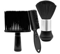 Mritrit 3 pennelli da parrucchiere, set di pennelli per il collo, per parrucchiere, per il collo, per capelli, per il barbiere, per la pulizia dei capelli, per la rimozione della polvere, colore nero