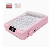 MRKU Aspirapolvere per Fresa per Unghie con Filtro Lavabile, Silenzioso, Ricaricabile, con bracciolo e Display Digitale a 40 velocità.