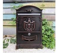 MRKU Cassetta Postale, Villa Classica Europea, Stile Pastorale, retrò, da Parete, Impermeabile, per Esterni, con Serratura