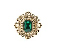 MRKU Spille antiche con Strass per Donna - Vintage Barocco Cristallo Conchiglia Perla - Raffinata tonalità Oro Risvolto