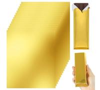 Mrltau 50 Pcs Cioccolato Imballaggio per Dubai Cioccolato, 19 × 16 cm, Carta Cioccolato Per Imballaggio Dubai, Carta Cioccolato, Foglio di Alluminio Oro per Imballaggio Tavoletta di Cioccolato