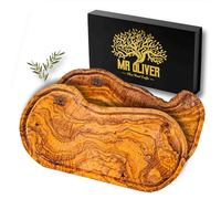 MrOliver® Neptune - Tagliere in Legno d'Ulivo Naturale - Tagliere da Cucina Professionale - Accessori Cucina di Design- Tagliere Legno Grande per Aperitivo, Carne, Salumi