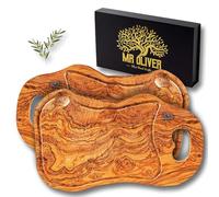 MrOliver® Saturn - Tagliere in Legno d'Ulivo Naturale - Tagliere da Cucina Professionale - Accessori Cucina di Design- Tagliere Legno Grande per Aperitivo, Carne, Salumi