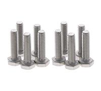 MroMax 1/4-20 * 1 * UNC Viti a testa esagonale A2-70(304) in acciaio inox completamente filettato, 10 pezzi